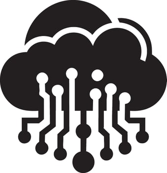 Logo of Modern Cloud Computing Technology and Digital Transformation vector