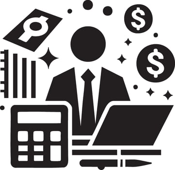 Logo of Expert Financial Advisor Helping with Accounting and Investments vector