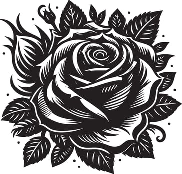 Logo of Blooming Rose Illustration Simple Design Ideas Collection vector