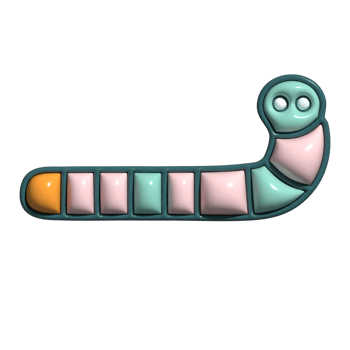 3D Cartoon Worm Icon Cute Wiggly Bug, Funny Soil Crawler, and Adorable Garden Character png