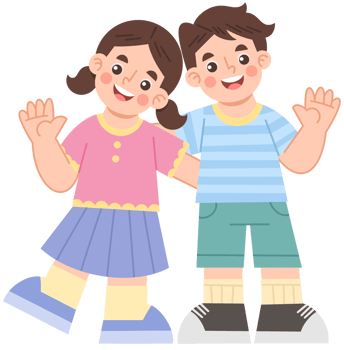 Illustration of cheerful friendship of children png