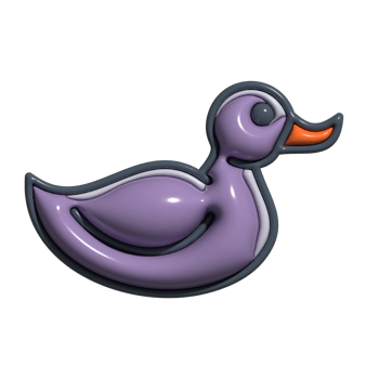 3D Duck Smiling Waterfowl, Animated Lake Bird, and Friendly Wildlife Icon png