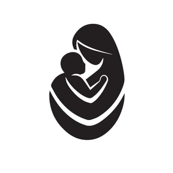 Mom and Child Loving Embrace Capturing Pure Affection and Warmth vector