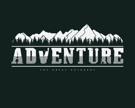 Adventure outdoors Illustration typography for t shirt, poster, logo, sticker, or apparel merchandise vector