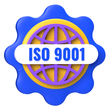 ISO 9001 Badge 3D Icon png