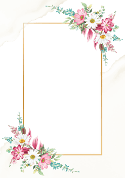 elegant watercolor floral wedding invitation png