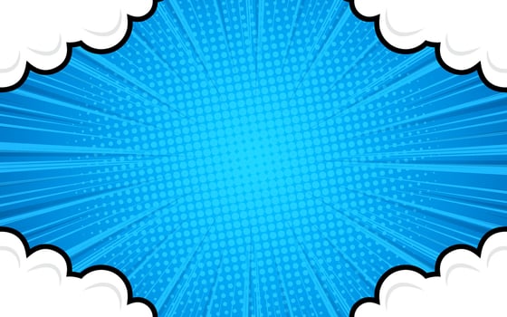 comic halftone background with cloud vector