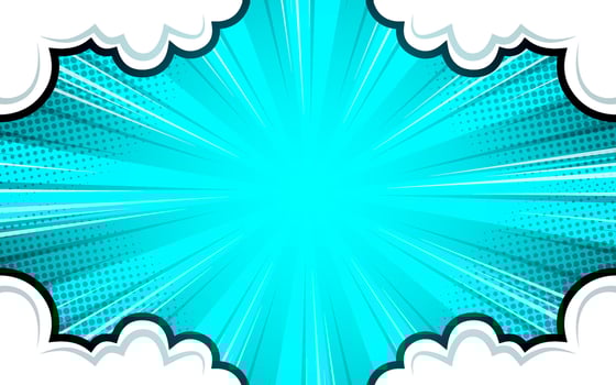 comic background with clouds. vector