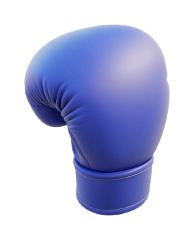 Blue boxing glove isolated on a clean background png