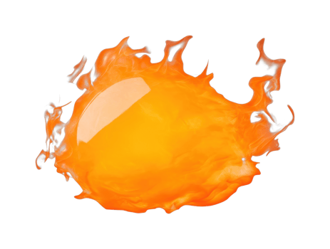 Glowing fiery sphere with dynamic flames png
