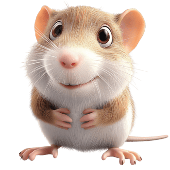 Adorable cartoon hamster its fluffy fur and curious expression On Transparent Background png