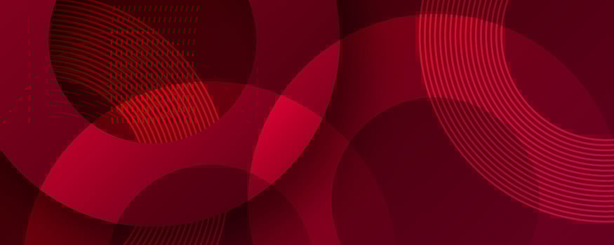3D red abstract background overlap layer on dark space with circles lines effect decoration. Modern graphic design element cutout style concept for web banner, flyer, card, cover, or brochure vector