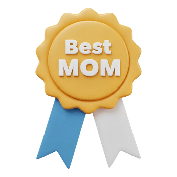 Best Mom Award Badge for Mother's Day Celebration png
