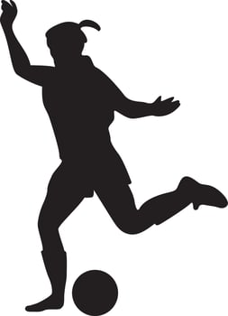 female and male soccer icons vector