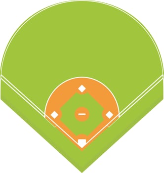 baseball diamond icon set vector