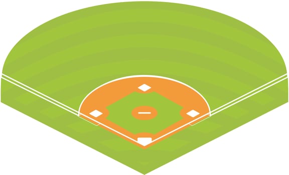 baseball infield graphic vector