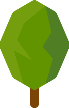 Isometric tree icon for forest, park, city png