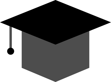 Black graduate icon png