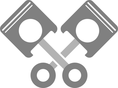 Gray cross piston engine icon png