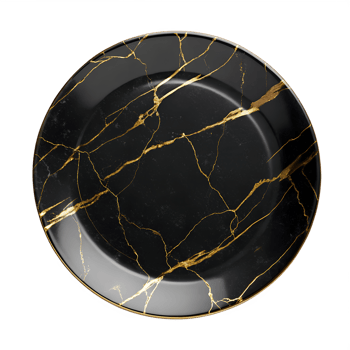 black and gold plate png