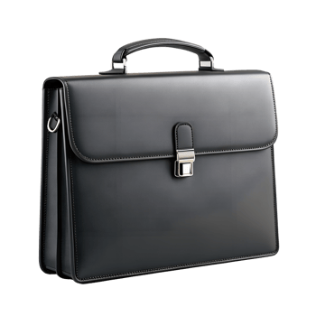 black leather briefcase png