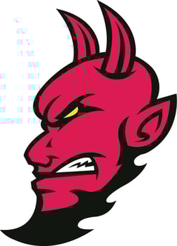 demon head mascot set vector