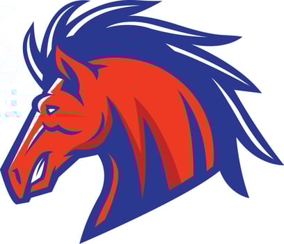 galloping horse emblem vector