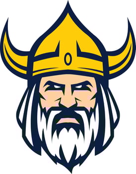 warrior helmet logo design vector