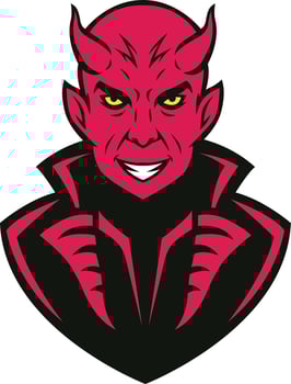 demonic face emblem vector