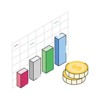Have a look at this isometric icon denoting financial data vector