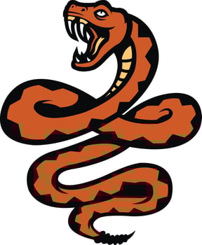 snake team logo design vector