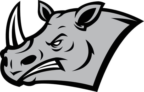 rhino mascot logo pack vector