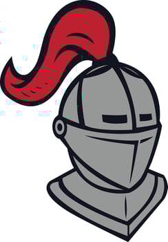knight mascot logo design vector