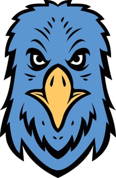 flying eagle mascot design vector