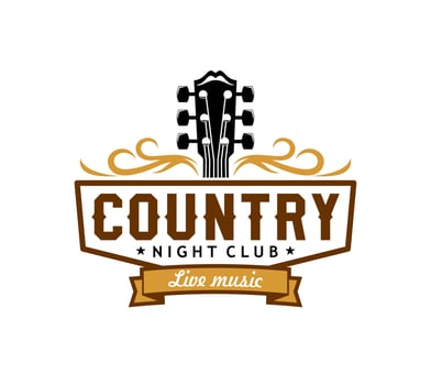 American country music company icon or symbol vector