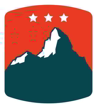 vintage matterhorn badge set vector