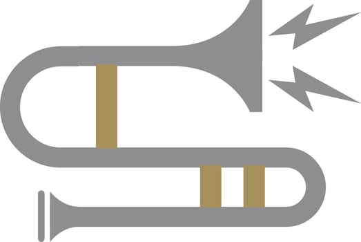 marching band equipment icons vector