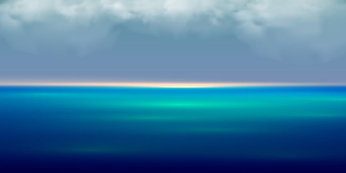 Sea Ocean Coastline Scenery Calm Ocean Horizon Displaying Blurred Color Gradient Background Illustration vector