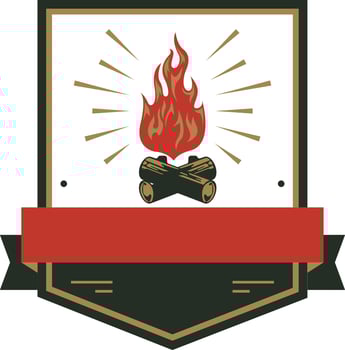 outdoor fire emblem icons vector