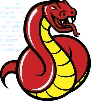 serpent mascot design pack vector