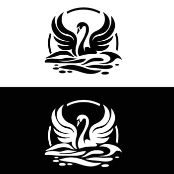 duck logo design with vector