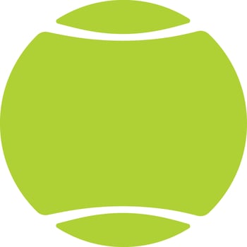 green tennis gear set vector