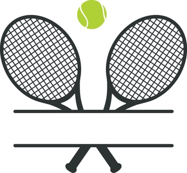 tennis rackets ball design vector