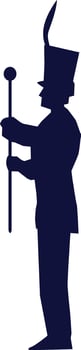 silhouette marching band set vector