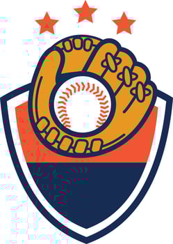 sports badge baseball bundle vector