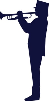 band parade silhouette art vector