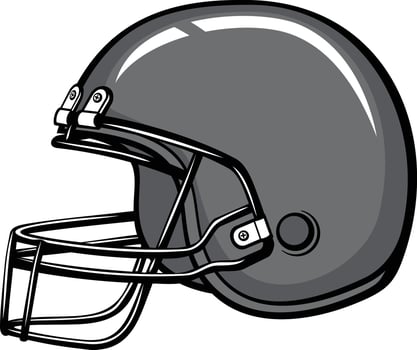 football gear head icons vector