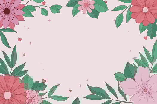 text space beauty flower background in horizontal screen vector