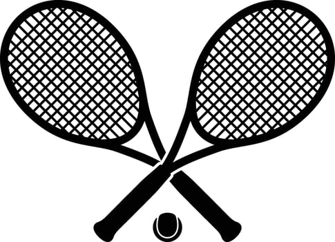tennis racquet and ball vector