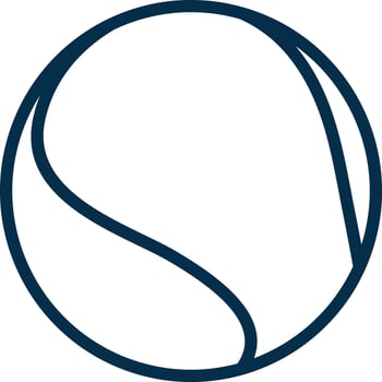 tennis ball outline set vector